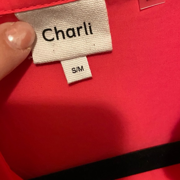 Charli london talia bf shirt in fushia - Picture 5 of 5